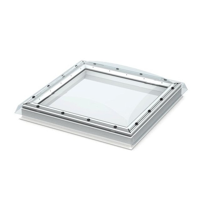 Finestra standard per tetti piani fissa CFP con cupola opalina e vetrata antieffrazione 80x80 VELUX